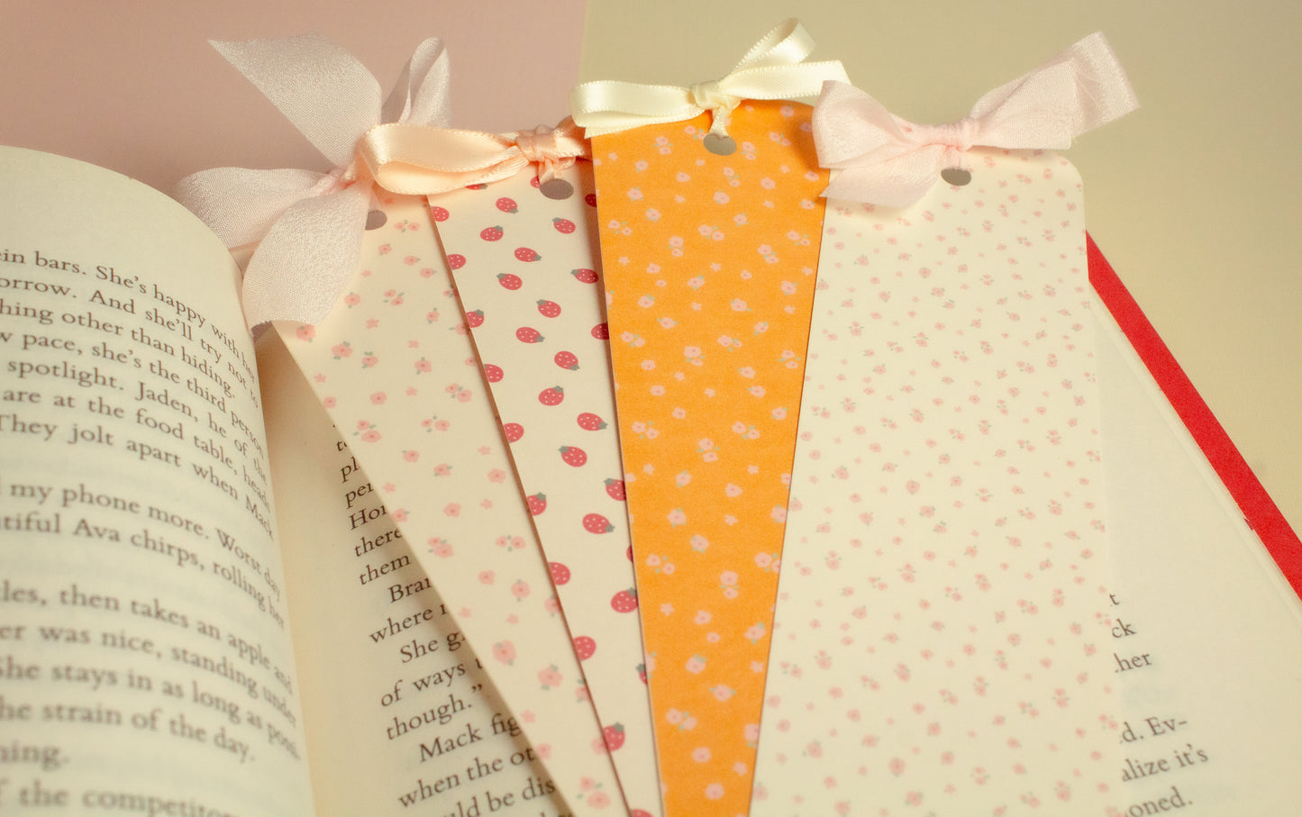 Micro Floral Ivory Bookmark