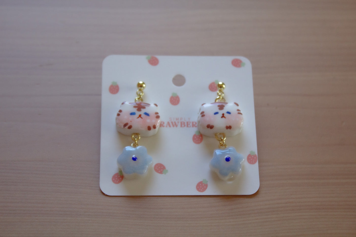 White Tiger Earrings