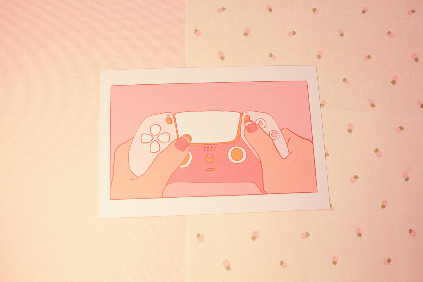 Olive Gamer Girl Print