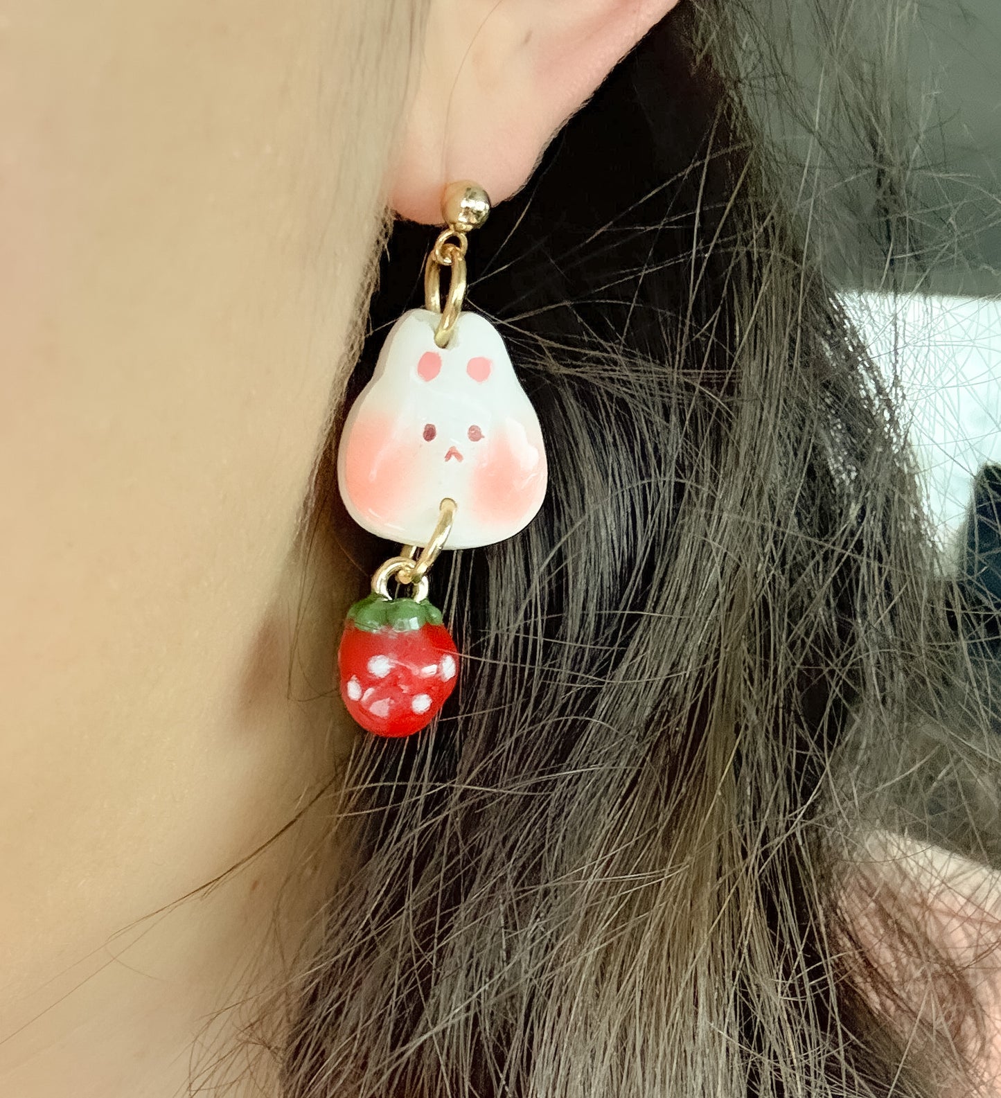 Strawberry Frog Earrings