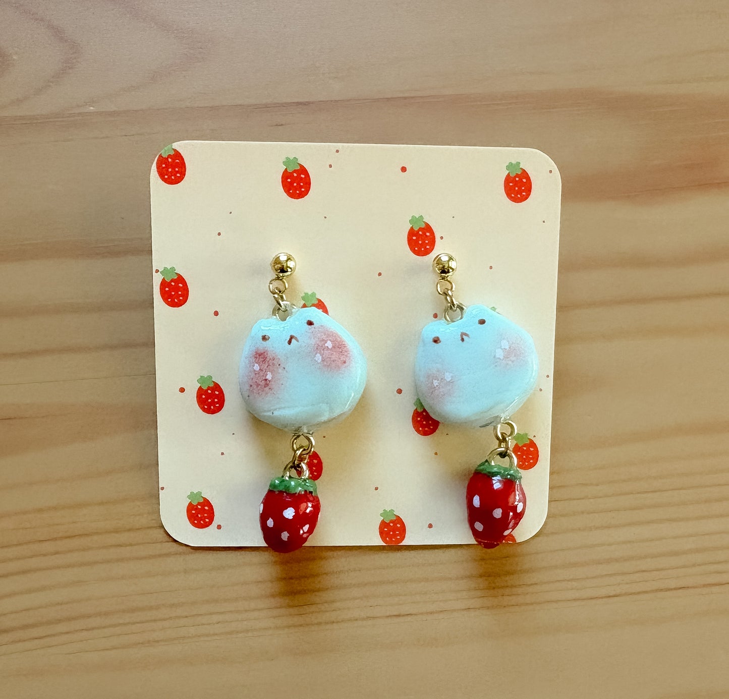 Strawberry Frog Earrings