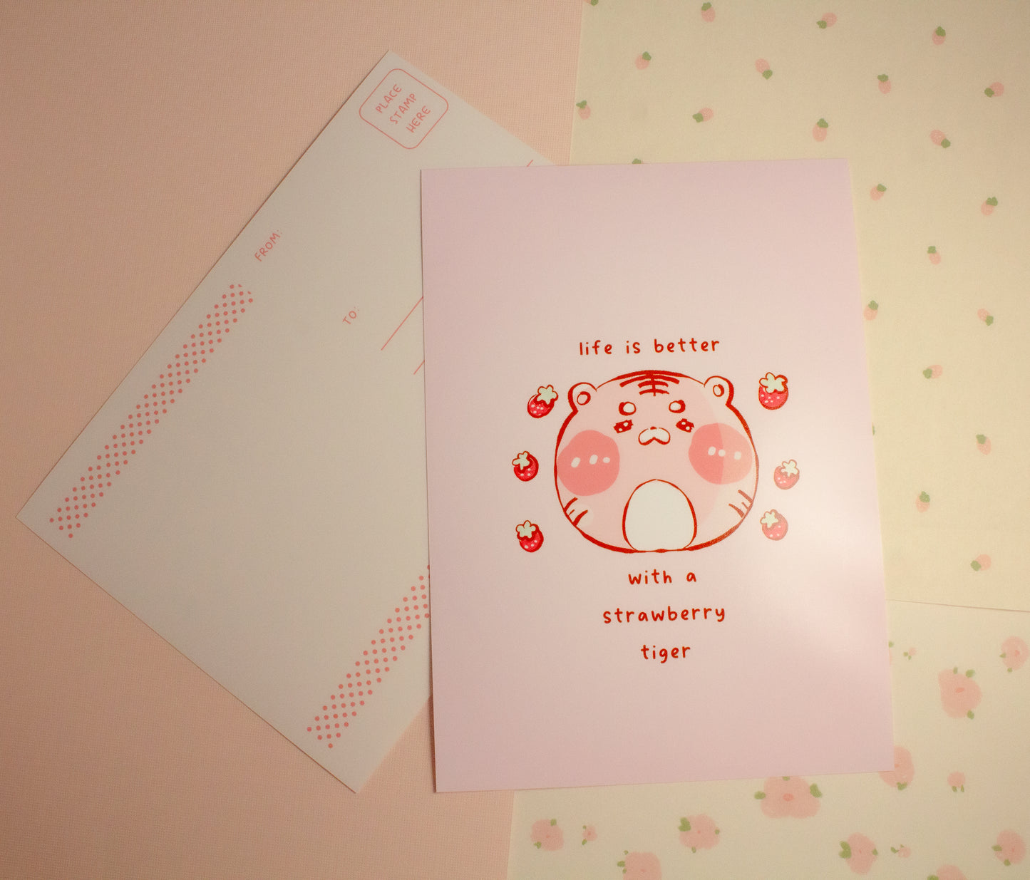 Strawberry Tiger Print/Postcard