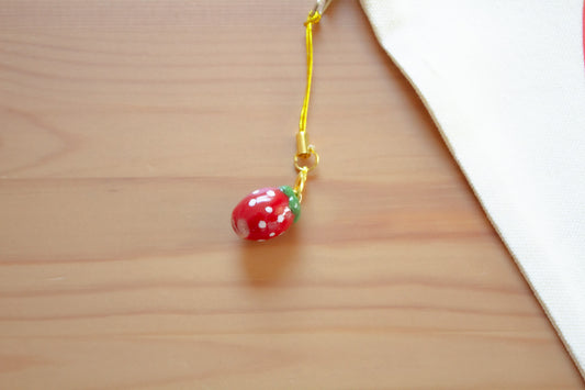 Red Strawberry Handmade Phone Charm