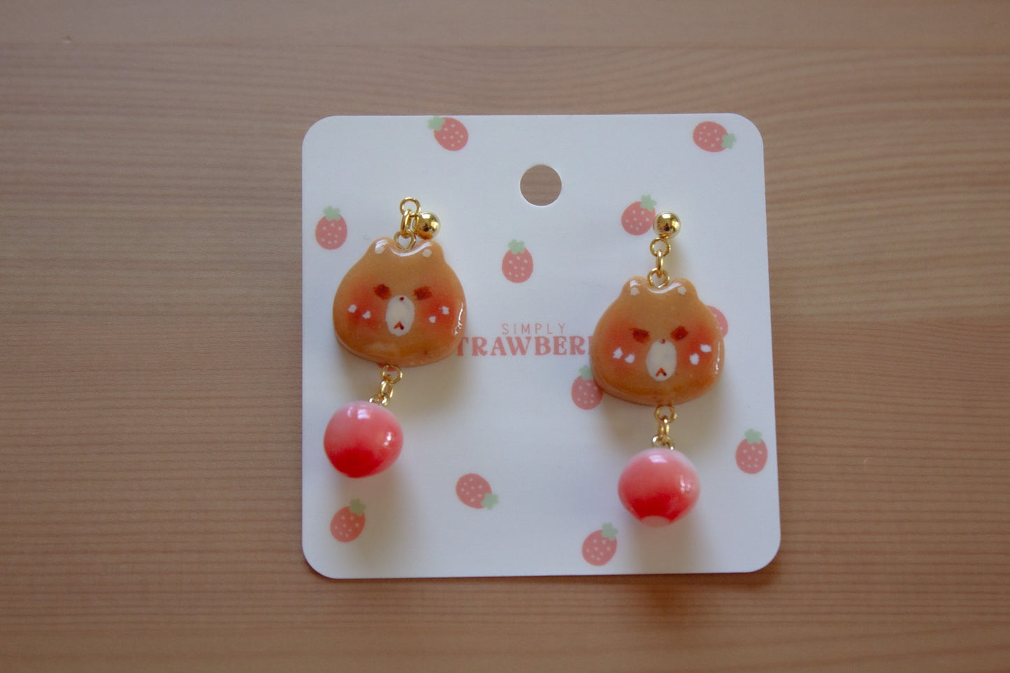 Apple Bear Earrings