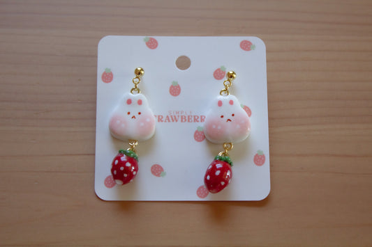Strawberry Bunny Earrings