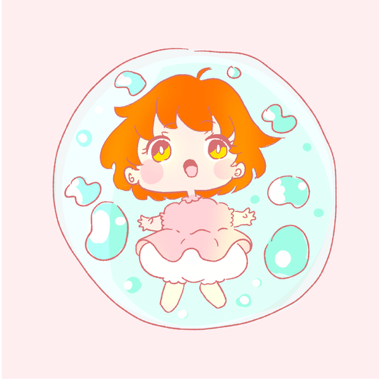 Holographic Mermaid Bubble Sticker