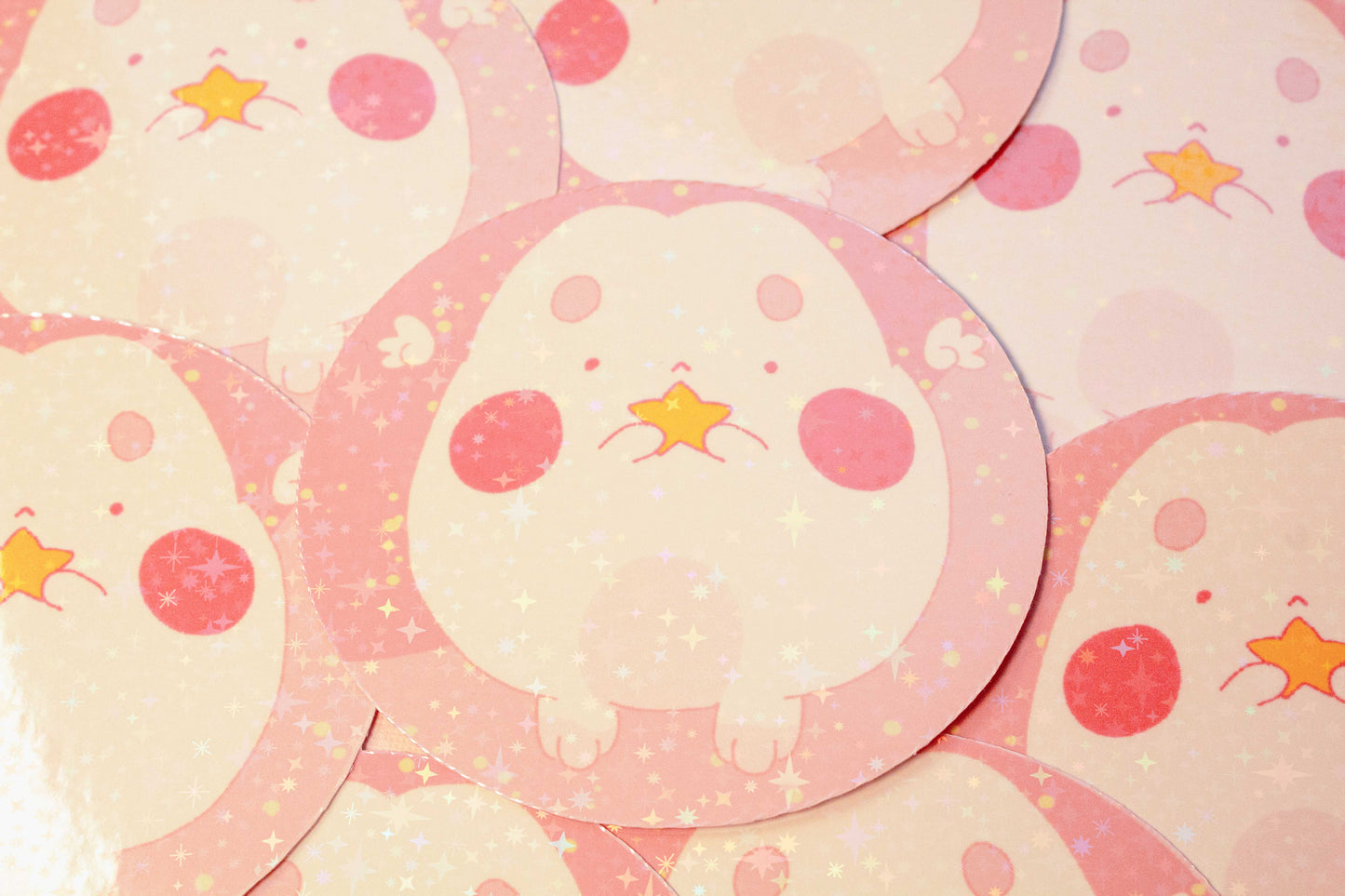 Holographic Star Chubbi Bunni Sticker